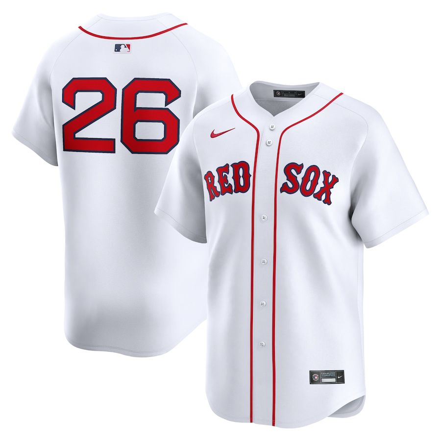 Men Boston Red Sox 26 Wade Boggs Nike White Home Limited Player MLB Jersey